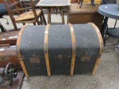 DOME TOP TRAVELLING TRUNK LENGTH APPROX 76CM