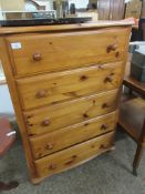 VINTAGE PINE CHEST OF DRAWERS APPROX 78CM