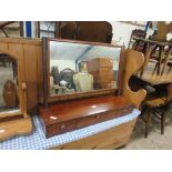 EARLY 20TH CENUTRY MAHOGANY DRESSING TABLE MIRROR BASE WIDTH APPROX 88CM