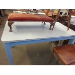 MODERN PAINTED EFFECT RECTANGULAR TABLE, APPROX 148 X 77CM