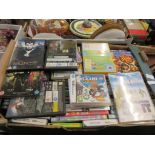 BOX CONTAINING A LARGE QUANTITY OF DVDS, NINTENDO DS GAMES ETC