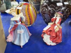 ROYAL DOULTON FIGURE “TOP O THE HILL” AND FURTHER FIGURE OF “AMY” FIGURE OF THE YEAR