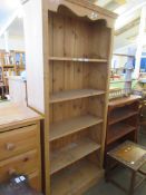 FULL HEIGHT MODERN BOOKSHELF, WIDTH APPROX 88CM