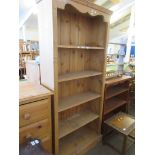 FULL HEIGHT MODERN BOOKSHELF, WIDTH APPROX 88CM