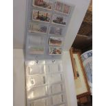 FOLDER CONTAINING PART SETS OF CIGARETTE CARDS AND TRADE CARDS INCLUDING BEANO MODERN AIRCRAFT,