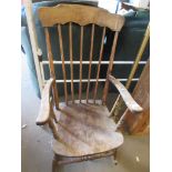 VINTAGE STICK BACK ROCKING CHAIR, HEIGHT APPROX 100CM