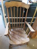 VINTAGE STICK BACK ROCKING CHAIR, HEIGHT APPROX 100CM