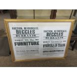 FRAMED AUCTION POSTERS