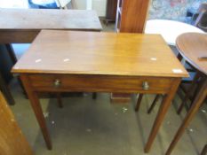 REPRODUCTION SIDE TABLE WITH CUTLERY DRAWER BENEATH, WIDTH APPROX 76CM