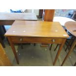 REPRODUCTION SIDE TABLE WITH CUTLERY DRAWER BENEATH, WIDTH APPROX 76CM