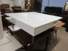 MODERN WHITE PAINTED EFFECT COFFEE TABLE APPROX 95CMSQ