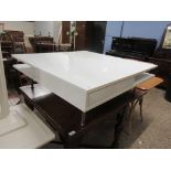 MODERN WHITE PAINTED EFFECT COFFEE TABLE APPROX 95CMSQ