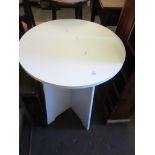 WHITE PAINTED EFFECT CIRCULAR OCASSIONAL TABLE APPROX 51CM DIAMETER
