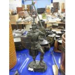 BRONZED SPELTER FIGURE OF A ROMAN CENTURION