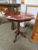 REPRODUCTION OCCASSIONAL TABLE WITH DECORATIVE INLAID TOP WIDTH APPROX 52CM