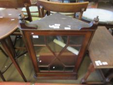 SMALL ASTRAGAL GLAZED EDWARDIAN CORNER CABINET, WIDTH APPROX 55CM