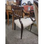 EARLY 19TH CENTURY MAHOGANY CARVER CHAIR APPROX 56CM MAX