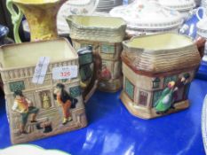 GROUP OF THREE ROYAL DOULTON JUGS SERIES WARE INCLUDING PICKWICK PAPERS, OLD CURIOSITY SHOP AND