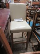 UPHOLSTERED BAR STOOL TOGETHER WITH TWO VARIOUS CHAIRS