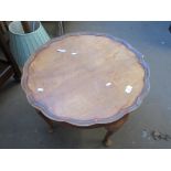 SHELL RIMMED CIRCULAR COFFEE TABLE DIAMETER APPROX 61CM