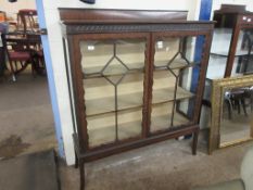 LARGE MAHOGANY CHINA CABINET WITH ASTRAGAL GLAZING WIDTH APPROX 120CM