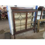 LARGE MAHOGANY CHINA CABINET WITH ASTRAGAL GLAZING WIDTH APPROX 120CM