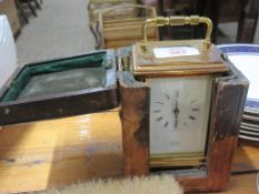 CARRIAGE CLOCK MADE BY ST JAMES LONDON WITH CARRYING CASE