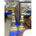 PAIR OF LARGE BRASS CANDLESTICKS