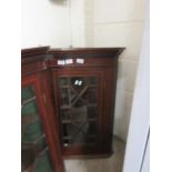 MAHOGANY CORNER WALL CABINET