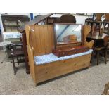 VINTAGE WAXED PINE SETTLE WIDTH APPROX 145CM