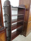 DARK WOOD SHELF UNIT WIDTH APPROX 72CM