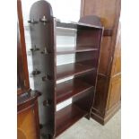 DARK WOOD SHELF UNIT WIDTH APPROX 72CM