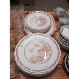 VARIOUS DINNER PLATES MADE BY FURNIVALS IN THE QUAIL PATTERN