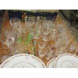 QUANTITY OF GLASS WARE, VARIOUS BEAKERS AND SMALL GLASSES