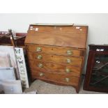 LATE 18TH EARLY 19TH CENTURY FULL FRONT BUREAU WITH FITTED INTERIOR