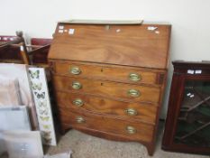 LATE 18TH EARLY 19TH CENTURY FULL FRONT BUREAU WITH FITTED INTERIOR