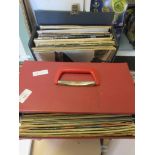 TWO CASES CONTAINING VARIOUS 12INS VINYL LP RECORDS INCLUDING CHUCK BERRY, STATUSQUO, ELVIS GREATEST