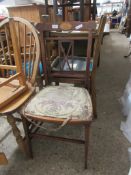 INLAID BEDROOM CHAIR HEIGHT APPROX 87CM