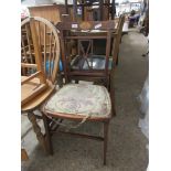 INLAID BEDROOM CHAIR HEIGHT APPROX 87CM