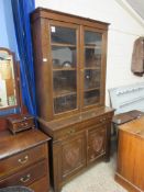 FULL HEIGHT GLAZED DRESSER WIDTH APPROX 105CM