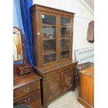 FULL HEIGHT GLAZED DRESSER WIDTH APPROX 105CM