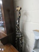 CARVED WOODEN FIGURE OF A GRIRAFFE HEIGHT APPROX 150CM