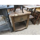 BASKET WARE BEDSIDE TABLE WIDTH APPROX 52CM