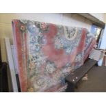 LARGE FLORAL DECORATED CARPET APPROX 230CM WIDE