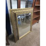 GOOD QUALITY GILT FRAMED MIRROR APPROX 66 X 82CM