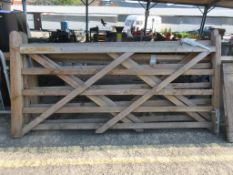 PAIR OF WOODEN BAR GATES EACH APPROX 270CM