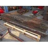 EIGHT VINTAGE RAILWAY SLEEPERS LENGTH OF EACH APPROX 261CM