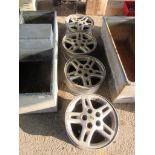 SET OF FOUR LANDROVER ALLOY WHEELS