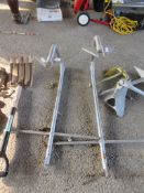 PAIR OF LARGE METAL HOOKS HEIGHT OF EACH APPROX 97CM