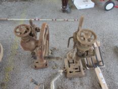 TWO VINTAGE PILLAR DRILL STANDS